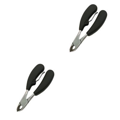 NOLITOY 2pcs Nail Clippers for Ingrown Toenails Heavy Duty Toenail Clipper Non-Slip Handle Nail Cutters