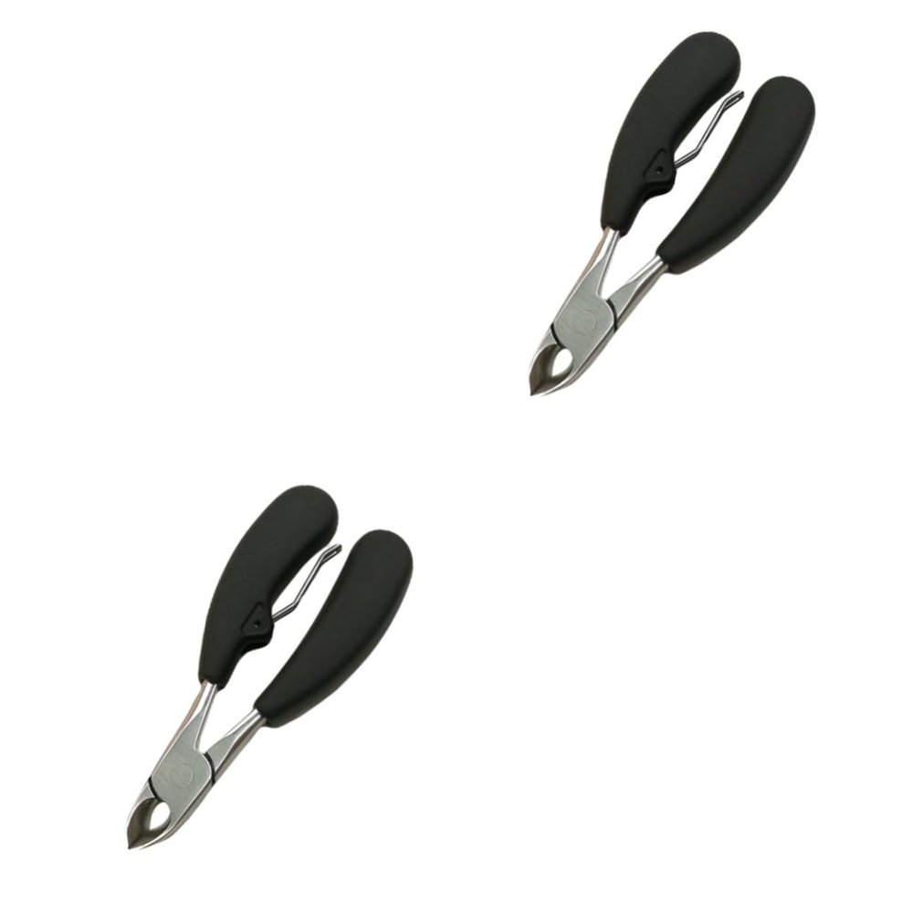 NOLITOY 2pcs Nail Clippers for Ingrown Toenails Heavy Duty Toenail Clipper Non-Slip Handle Nail Cutters