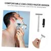 Didiseaon 2pcs Safety for Men Shaving Tool Comfortable to Clean Design and Manual Double Brush view 2