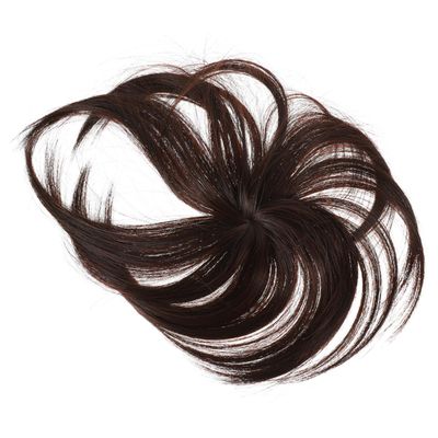 NOLITOY 2pcs Hair Piece Seamless Clip Wig for Women Realistic Hair Replacement Piece Deep Brown for Quick Hairstyle Changes and Blending Face Shape