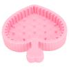 5Pcs Silicon Makeup Brush Cleaner Mat, Make Up Brush Cleaner Pad with Heart Shape Portable Foldable for Powder Puffs Sponges Pink view 3