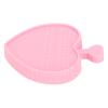 5Pcs Silicon Makeup Brush Cleaner Mat, Make Up Brush Cleaner Pad with Heart Shape Portable Foldable for Powder Puffs Sponges Pink view 4