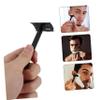 Didiseaon 2pcs Manual Beard Shaver Double Edge Blade Razor Men Barber Razor Shaving Tool Travel-friendly view 4