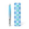 Expert Slant Tip Tweezers with Leather Case, GlamTweeler Sharp & Precision Stainless Steel Tweezer for Eyebrows, Facial Hair and Fine Hairs Removal (Sparkle Blue & Silver) view 1