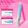 Expert Slant Tip Tweezers with Leather Case, GlamTweeler Sharp & Precision Stainless Steel Tweezer for Eyebrows, Facial Hair and Fine Hairs Removal (Sparkle Blue & Silver) view 3