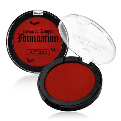 DE'LANCI Red Face Paint Halloween Goth Clown Makeup, Professional Body Paint Foundation Makeup, Smooth Semi-matte Face Paint Red SFX Makeup, Safe Body Paint for Joker Stage Vampire Costumes