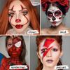 DE'LANCI Red Face Paint Halloween Goth Clown Makeup, Professional Body Paint Foundation Makeup, Smooth Semi-matte Face Paint Red SFX Makeup, Safe Body Paint for Joker Stage Vampire Costumes view 3