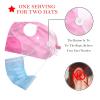 2 Pieces Scrub Caps Women Scrub Caps Nursing Scrub Caps for Beauty Salon Pink Pattern view 2