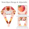 2 Pieces Scrub Caps Women Ponytail Scrub Cap Nursing Scrub Caps for Home Peach Fruits view 3