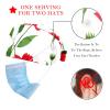 2 Pieces Scrub Caps Women Ponytail Scrub Cap Nursing Scrub Caps for Home Flowers Plants Multicoloured view 2