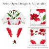 2 Pieces Scrub Caps Women Ponytail Scrub Cap Nursing Scrub Caps for Home Flowers Plants Multicoloured view 3