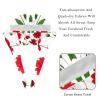 2 Pieces Scrub Caps Women Ponytail Scrub Cap Nursing Scrub Caps for Home Flowers Plants Multicoloured view 4