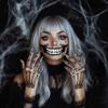 8Pcs Skeleton Face Tattoo Halloween AccessoriesHalloween Tattoos Ghost Face Temporary Tattoo,Halloween Make Up Halloween Face Tattoos Stickers Zombie Makeup Kit (B-skeleton+zombie face tattoo) view 3
