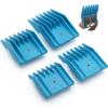 4 Pieces Professional A5-Style Animal Clipper Attachment Guard Guide Cutting Combs Set 76926-900, 1/8", 1/4", 3/8", 1/2", Compatible with Oster Classic 76 A5 Andis AG BG Wahl KM Pet Groomers (Blue) view 1