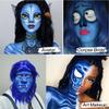 DE'LANCI Blue Face Makeup Foundation, Velcety Texture Blue Body Paint Matte Finish, Long-Lasting Waterproof Face Cream Greasepaint for Clown Avatar Vampire, Halloween Creepy Costume Makeup view 2