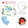 2 Pieces Scrub Caps Women Scrub Caps Women Satin Lined Nurse Scrub Cap for Beauty Salon Rose Branch Flowers view 2