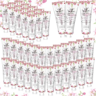 48 Pcs Christian Body Lotions Gifts Bulk for Women Christmas Church Appreciation Gift Mini Travel Christian Lotion Inspirational Bible Verse Body Cream Christmas Stocking Stuffer for Family Mom Women