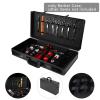 Barber Travel Case,Clipper Organizer Box,Safety Lock Box for Organize Clippers & Trimmers & Blades & Shears & Combs & Brushes& Other Styling Tools, Black view 4