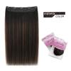 Winsky Hair Extensions Real Human Hair - One Piece Brown Balayage Remy Hair Extensions Clip on 100gram for Women (22inch, #1BT4P1B) view 2