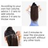 Winsky Hair Extensions Real Human Hair - One Piece Brown Balayage Remy Hair Extensions Clip on 100gram for Women (22inch, #1BT4P1B) view 4