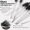 300 Pcs Disposable Mascara Wands, Crystal Eyelash Brush Eyebrow Spoolies for Eyelash Extensions, Pink & Black Mascara Brush view 4