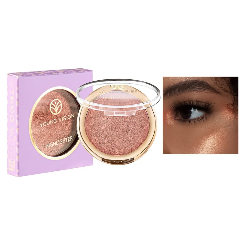 Polarizing Highlight Powder for Brightening, Setting Makeup, Contouring, Solid Nose Shadow (5, 33g)