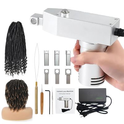 2024 New Upgraded Automatic Dreadlock Machine with 6/8/10/12/14/16mm Braided Holes, Portable Instant Dreadlocks Maker for Easy DIY Dreadlocks, for Braided Hair Extensions
