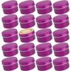 24 Pack 4oz Screw Top Aluminum Tin Jars with Screw Lids and Blank Labels - Refillable 120ml Metal Containers for Lip Balms, Candles, Salves, Spices, Crafts (Purple) view 1