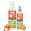 2 in 1 Deep Clean & Conditioner Apple Cider Vinegar Shampoo For Briad, Dreadlocks, Locs, Twist - Foam Sulfate Free for Curly Hair, Refreshes & Anti-Dandruff Shampoo for Kinky (12.45 FLOZ) view 1