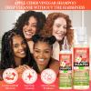 2 in 1 Deep Clean & Conditioner Apple Cider Vinegar Shampoo For Briad, Dreadlocks, Locs, Twist - Foam Sulfate Free for Curly Hair, Refreshes & Anti-Dandruff Shampoo for Kinky (12.45 FLOZ) view 3