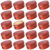 24 Pack 3oz Screw Top Aluminum Tin Jars with Screw Lids and Blank Labels - Refillable 90ml Metal Containers for Lip Balms, Candles, Salves, Spices, Crafts (Orange) view 1
