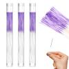 180 PCS Ear Hole Ear Care Kit Disposable Earrings Hole Cleaner Ear Piercing Care Cleaning Tool Ear Hole Cleaning Line Ear Piercing Cleaning Floss for Girls Women Men, Purple view 1