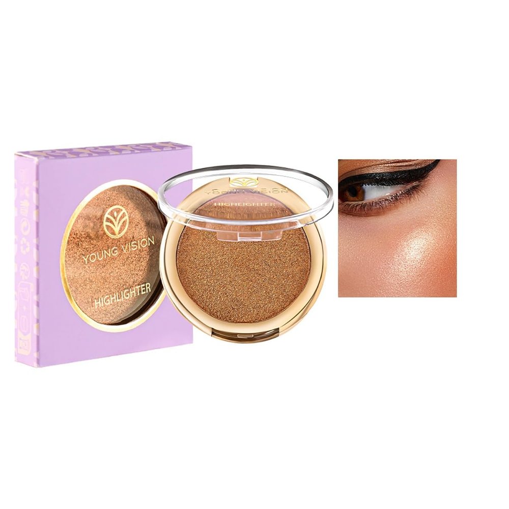 Polarizing Highlight Powder for Brightening, Setting Makeup, Contouring, Solid Nose Shadow (6, 33g)