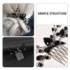 AOKWAWALIY 2pcs Bride Bridesmaids Hair Combs Wedding Hair Comb Rhinestone Inlaid Hair Combs Bride Hair Comb Women Hair Side Combs view 4