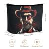 KLWQR Black Beard Makeup Bag for Purse Waterproof Cosmetic Bags Makeup Pouch with Zipper Travel Toiletry Bag Organizer for Women Ladies view 2