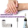 100 Pcs (240 Grit White)Sanding Bands Nail Drill Bit with 0.31in diameter,Nail Drill Bits Extreme Fine Grit Sanding Band,Sanding Belt Upgrade Mandrel Bits,Professional Nail Drill Bit for Acrylic Nails view 3