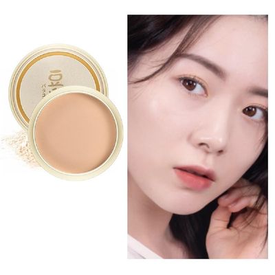 Concealer Set Soy Milk Powder for Delicate White Makeup Long Lasting Moisturizing Powder (2# Natural colors, 80g)