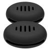 Healeved 2pcs Silicone Makeup Sponge Holder Travel Case Portable Beauty Sponge Organizer Ample Storage for Easy Access and Versatility Lightweight and Shatterproof Design Black view 1