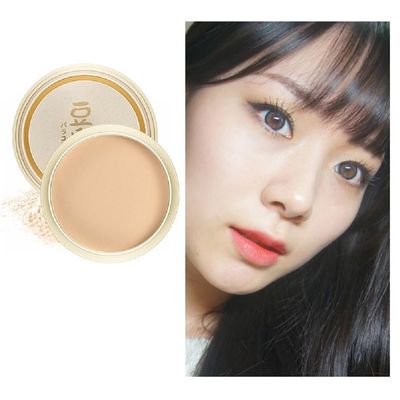Concealer Set Soy Milk Powder for Delicate White Makeup Long Lasting Moisturizing Powder (3# Translucent Skin (with flash), 80g)