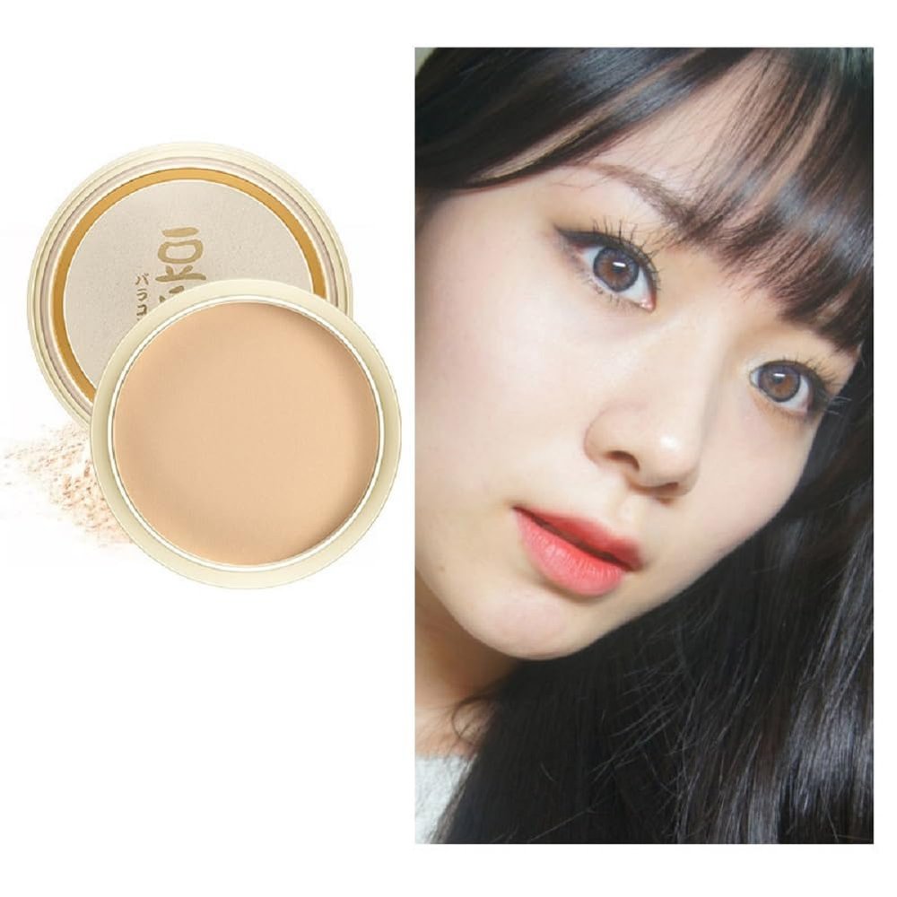 Concealer Set Soy Milk Powder for Delicate White Makeup Long Lasting Moisturizing Powder (3# Translucent Skin (with flash), 80g)