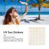 Stickers For Sunscreen, Detection Stickers Detection Stickers Sun Screen Patches 150pcs Sunscreen Stickers Round Shape Sun Detection Color Changing (Yellow) view 3