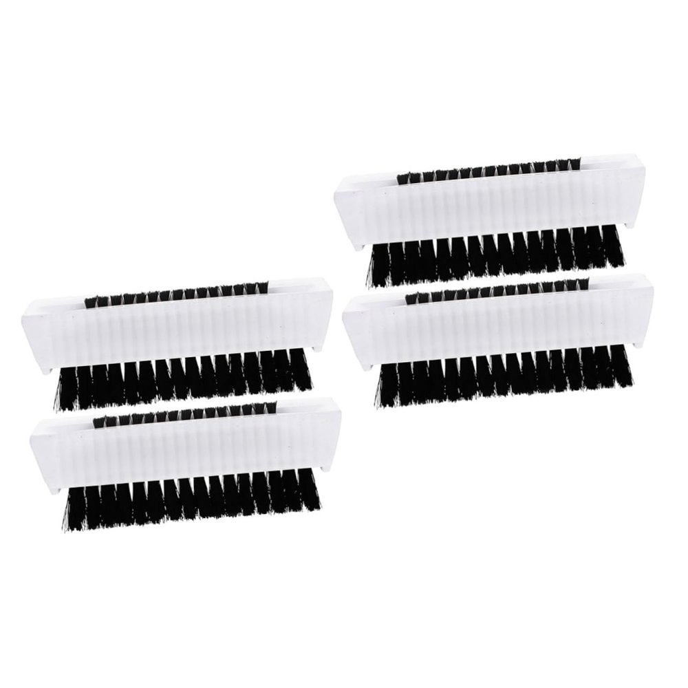 Beatifufu 4pcs Portable Fingernail Cleaning Brush Comfortable Scrub Brush for Daily Use Dual-sided Design for Nail Art and Grooming Bedrooms Bathrooms and Nail Salons