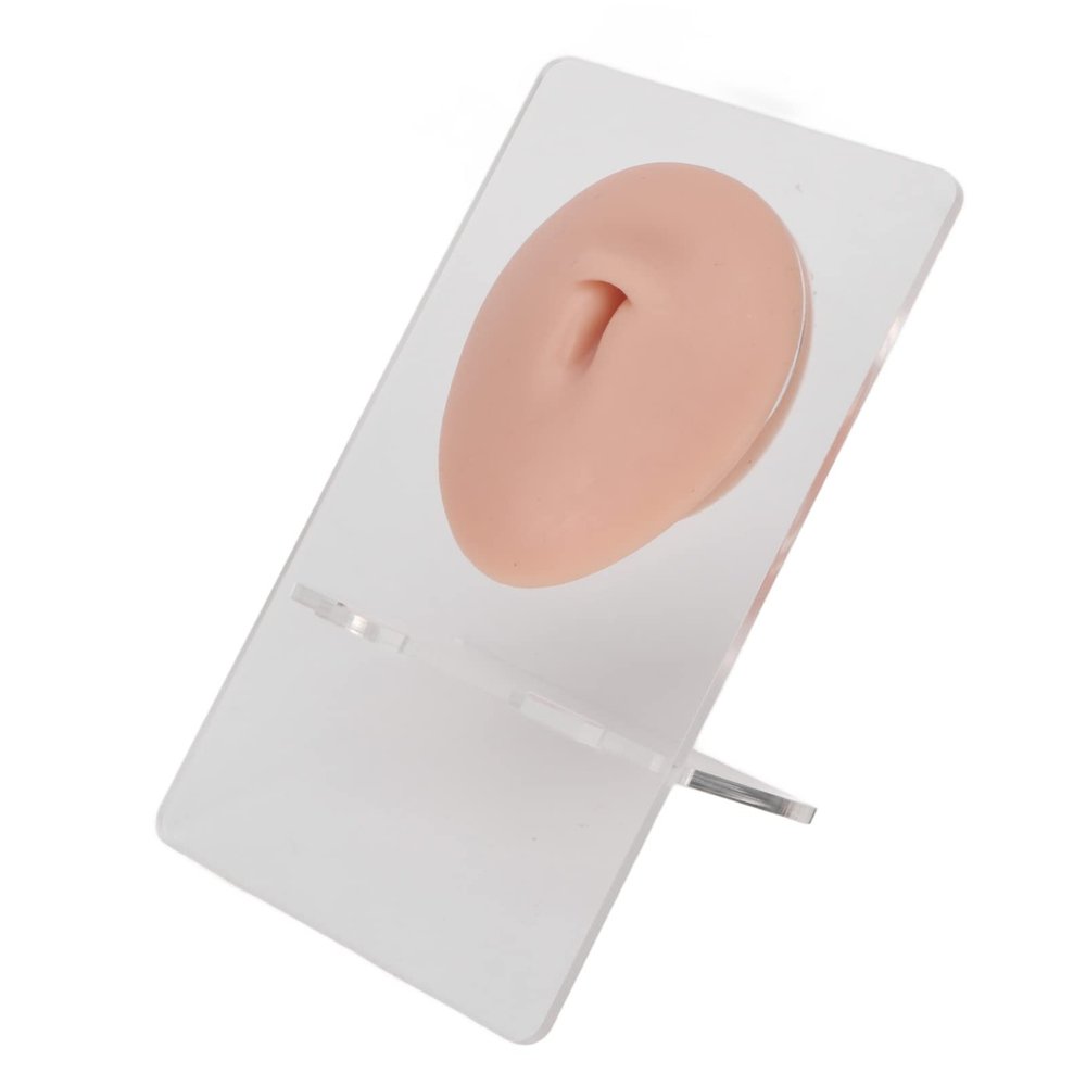 Fake Belly Button Piercing, Belly Button Piercing Kit 3D Simulation Belly Button Model Silicone Belly Model Fake Belly Piercing for Jewelry Studs Display Acupuncture Teaching (2)