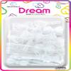 Dream World Self Hinge Barrette Ribbon Clear & White Mix 24 Piece Pack BR2575WC view 1