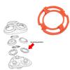 Melakee Shaver Head Blades Holder Plate for Razor Series 7000 9000 RQ12, 3PCS ABS Orange Razor Blade Lock Ring Retaining Rings for Shaver Series 7000 9000 RQ12 SH70 SH90 S7370 S9311 S7000 S9000 Models view 2
