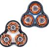 Melakee Shaver Head Blades Holder Plate for Razor Series 7000 9000 RQ12, 3PCS ABS Orange Razor Blade Lock Ring Retaining Rings for Shaver Series 7000 9000 RQ12 SH70 SH90 S7370 S9311 S7000 S9000 Models view 4