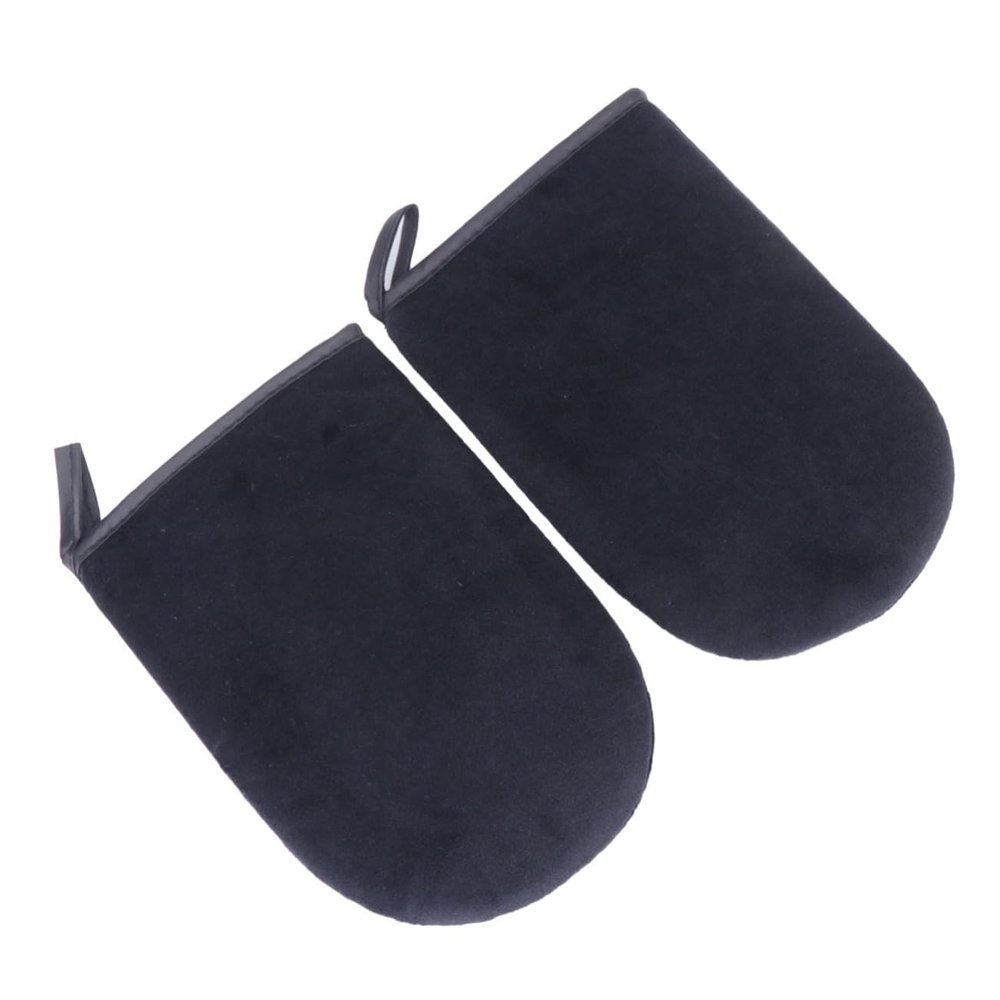 HAPINARY Self Tanning Gloves 2 Pack Sunless Tanning Mitts Lint Material Black Comfortable Fit for Easy Applicati