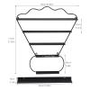 5 Tier Metal Wall Mounted Nail Polish Racks,Display Rack Cosmetic Display Case Lipstick Wall Shelf,Large Capacity Nail Polish Shelves for Homes, Stores, Cosmetics Stores (Black) view 3