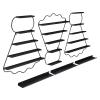 5 Tier Metal Wall Mounted Nail Polish Racks,Display Rack Cosmetic Display Case Lipstick Wall Shelf,Large Capacity Nail Polish Shelves for Homes, Stores, Cosmetics Stores (Black) view 4
