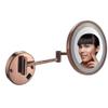 Makeup Mirror Wall Mount 8 inch Bathroom Shaving Mirror Wall Mounted, Luminated 5X Magnification/Color/Rosed view 1